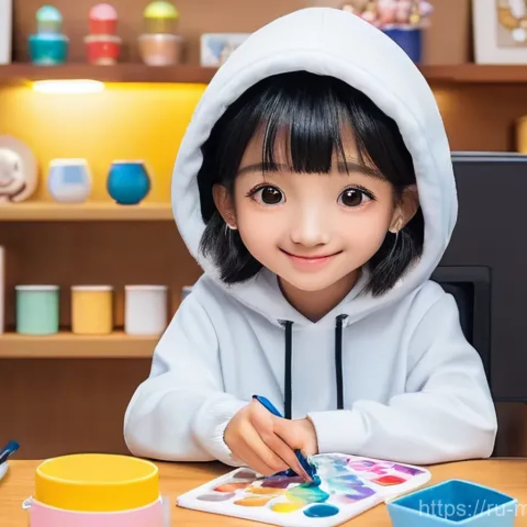 신비아파트 굿즈 DIY 방법 - **Prompt: Shinbi Apartment Characters Crafting Merchandise**
A vibrant and joyful scene featurin...
