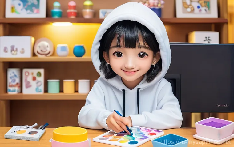 신비아파트 굿즈 DIY 방법 - **Prompt: Shinbi Apartment Characters Crafting Merchandise**
A vibrant and joyful scene featurin...