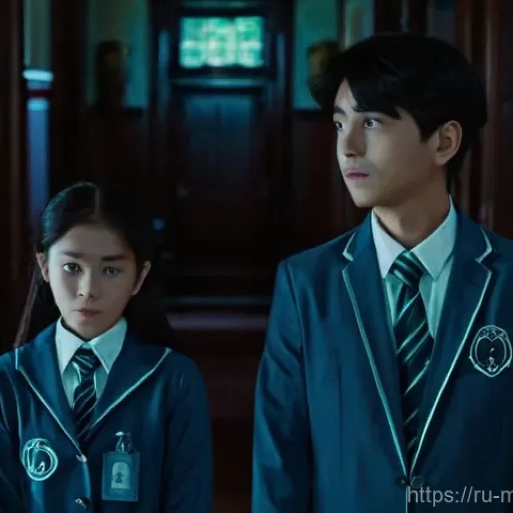 신비아파트 인물 간 갈등 분석 - **Prompt:** A dynamic, action-oriented scene featuring Hari and Dori from "Shinbi's House." Hari, as...