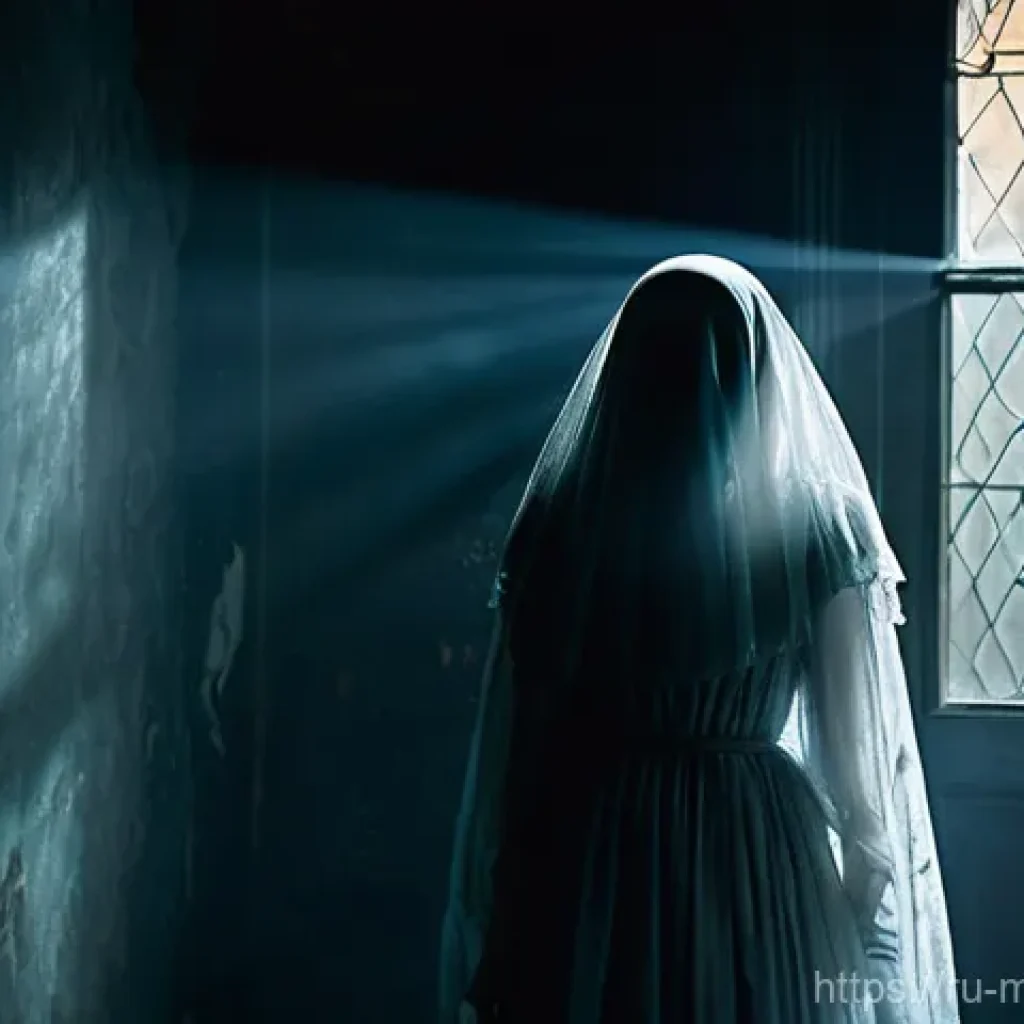 신비아파트 귀신 성우 분석 - **Sinister Whisper of the Shadowed Hall**
    A translucent, ethereal female ghost, appearing in a d...