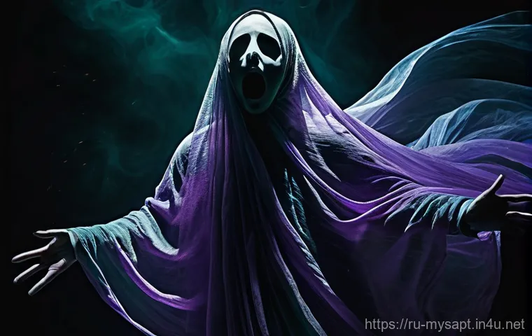 신비아파트 귀신 성우 분석 - **Sinister Whisper of the Shadowed Hall**
    A translucent, ethereal female ghost, appearing in a d...