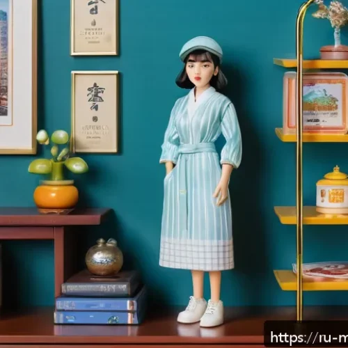 Home 30 신비아파트 굿즈 거래 팁 - A highly detailed scene showcasing a limited edition Shinbi Apartment collectible figure in pristine...